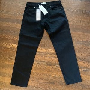 Straight Fit Selvedge Jeans Black